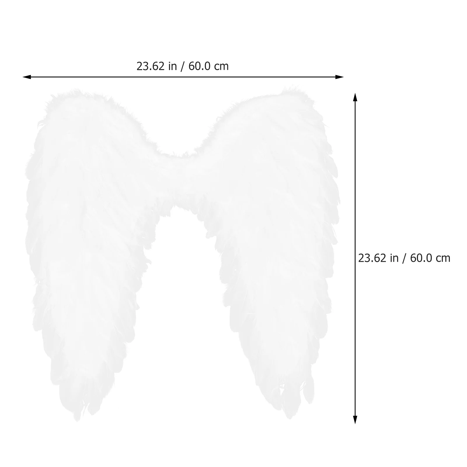 Angel Wings Performing Ornament Cosplay Prop Hen Cupid Supply Party White Backside Decor Adorable Adornment