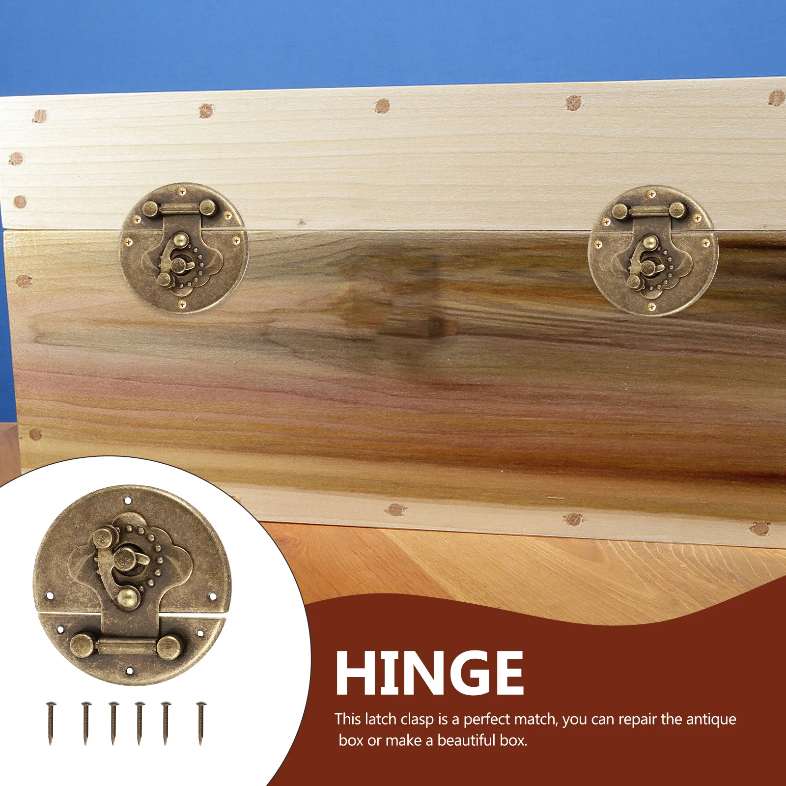 

1Pcs Copper Jewelry Box Buckle Durable Reliable Lock Replacement for Gift Case Vintage Style Buckle Retro Lock