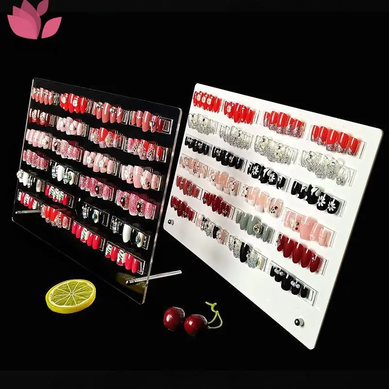 Model Nail Display Board Acrylic Nail Gel Polish Varnish Color Display Card Book Chart False Nail Tips Dedicated Painting Show