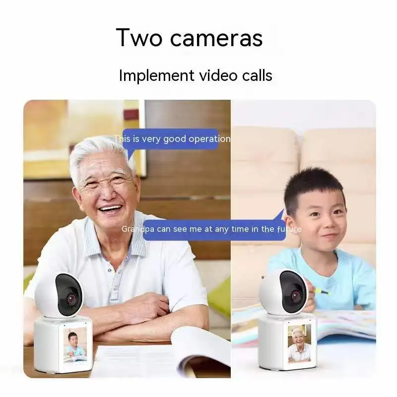 2.8Inch IPS Screen 2MP 1080P IM Cam APP One Key Call Video Phone Wireless PTZ IP Dome Camera For Elder Care CCTV Baby Monitor