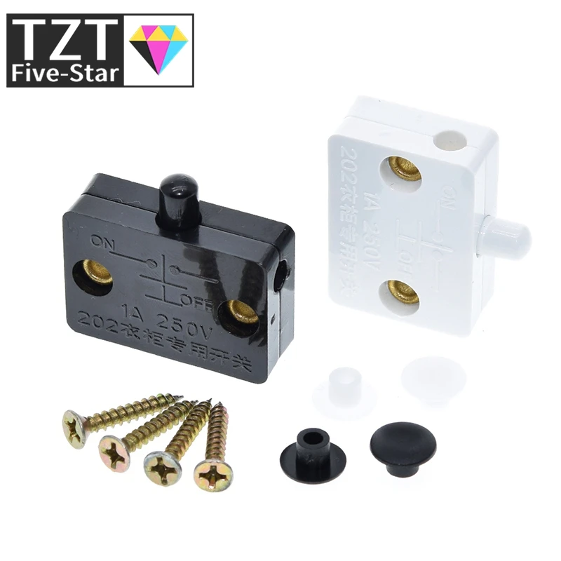1/3PCS Closet cabinet light switch automatic reset switch TZT household cabinet door control switch Wardrobe light switch