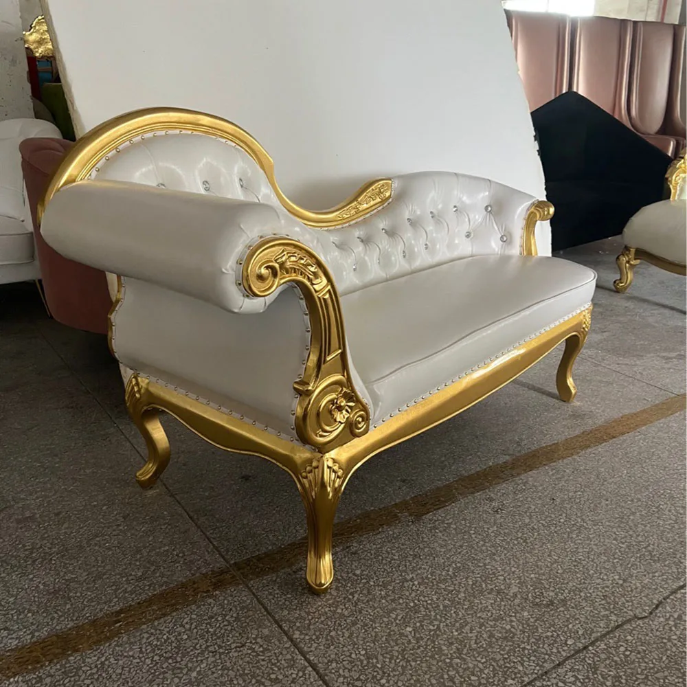 Luxury Wood Throne Sofa Chair with Leather Cover Wedding Banquets Hotel Events Restaurants Bedrooms Apartments Parks-Wholesale