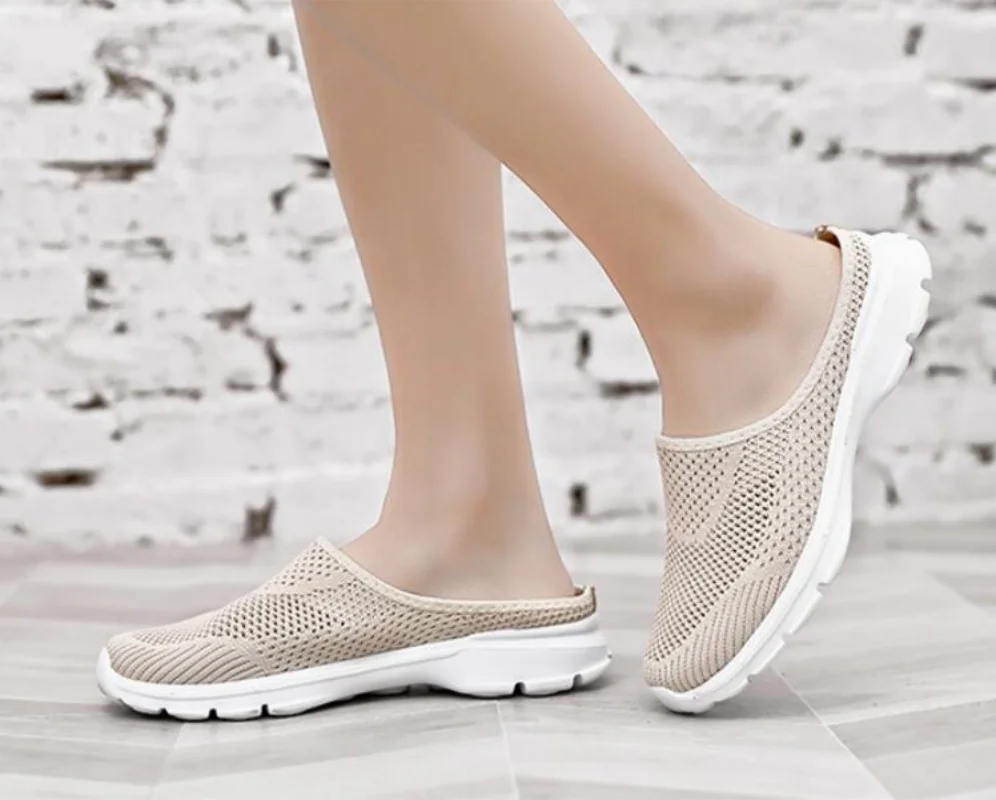 

Women Casual Shoes Slip-On Half Slippers Running Shoes Women Plus Size Sport Shoes Lightweight Comforty Breathable Walking Sneak