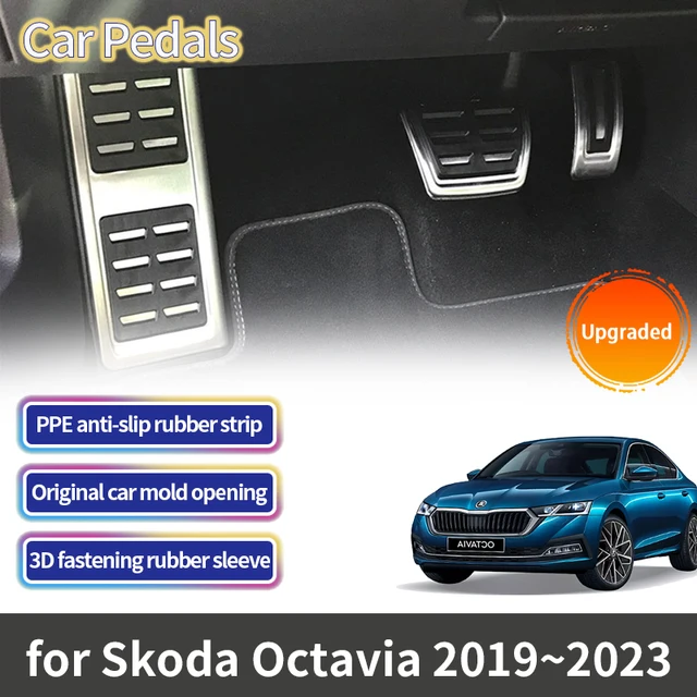 Pedały samochodowe do Skody Octavia Mk4 IV NX 2019 2020 2021 2022 2023 Akcesoria Nakładka na pedał przyspieszenia i hamulca bez wiercenia Części