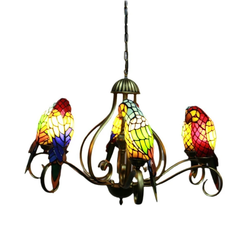 

Multi-headed Parrot Hotel B & B Chandelier, European Living Room Dining Room Ceiling Light