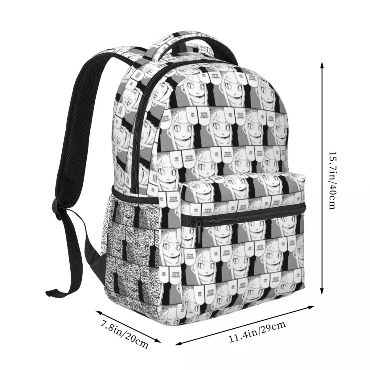 Are You Making Fun Of Sharks Madoromi-Chan Backpack Student BookBag Kids School Bag Laptop Shoulder Bags for Boys Girls