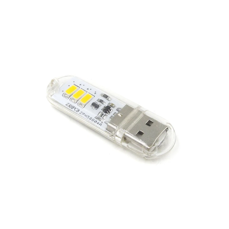 Portable Mini Bright 3 LED Night Light USB Lamp for PC Laptop Reading SMD diy electronics