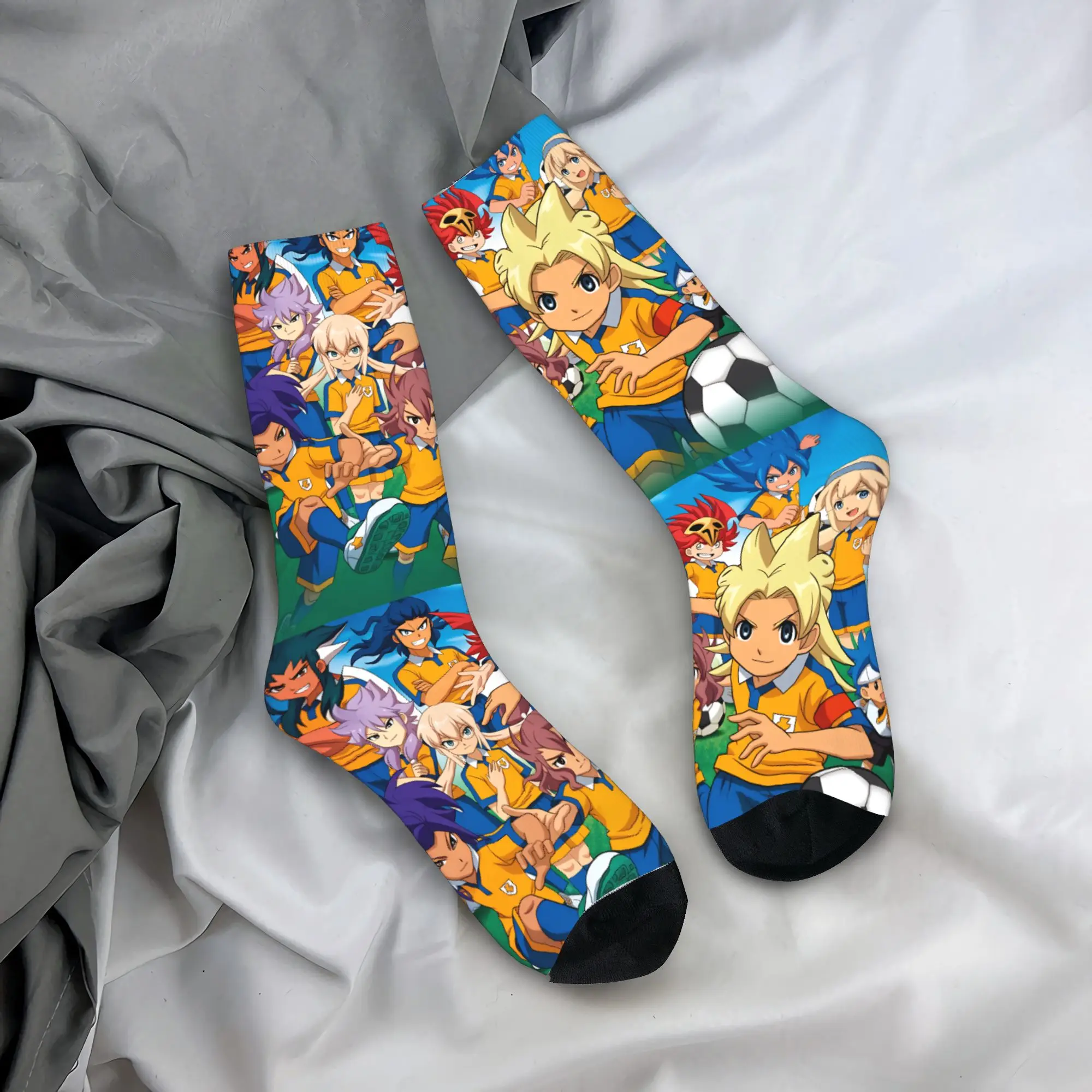 

Women Men Socks Anime Axel Blaze Inazuma Eleven Stockings Spring Gothic Quality Socks Printed Skateboard Anti Skid Socks