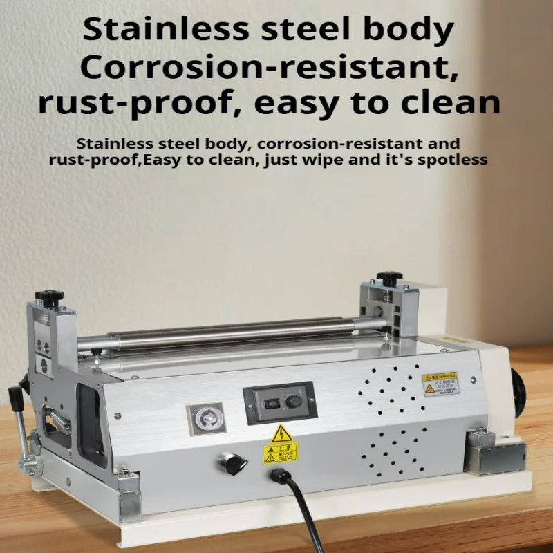 Stainless Steel Glue Coating Machine Hot Cold Dual Use Adjustable Gluing Thickness for Cardboard Paper Gift Box Album Binding view 6