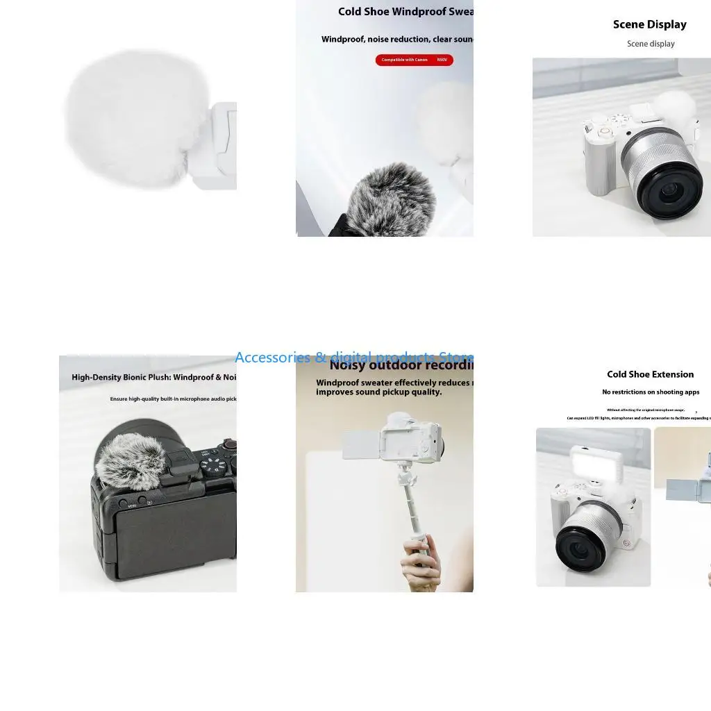 77JD Multipurpose Microphone Wind Protectors For R50 V Clear Sound Quality Noise Reduction Windshield