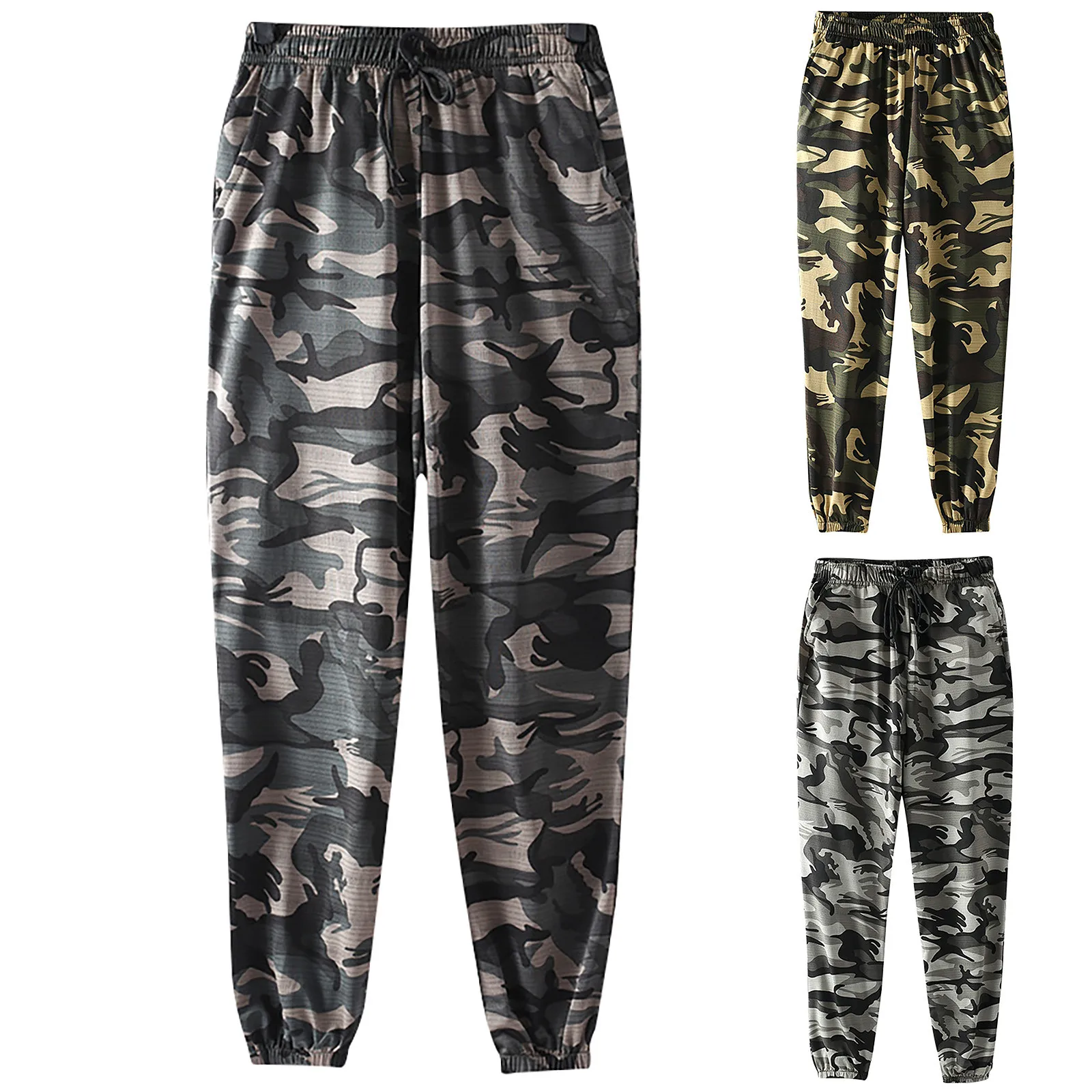 Men\'s Joggers Sweatpants Basic Fleece  Jogger Pant Elastic Waist Men\'s Casual Pants Camouflage Trousers Loose Men\'s Casual Pants