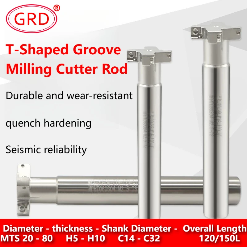 MPHT06 Indexable T Slot Milling Holder HTS MTS H12 H10 H8 H6 H5 for CNC Machine Slot Side Milling Cutter Bar