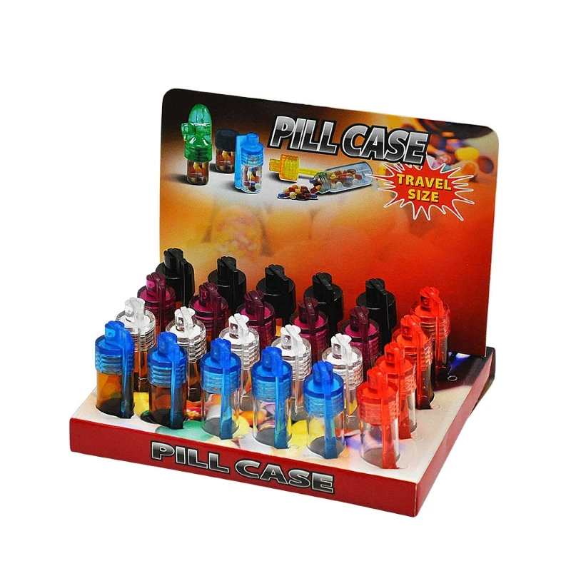 

24Pcs 36MM 51MM Mini Glass Vials With Spoons Portable Small Pocket Condiment Box Spice Dispenser Bottle Leakproof Bottles Stash