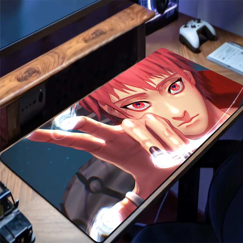 

Mousepad PC Gaming Accessories Computer Cabinet Extended Mat Non-Slip Mouse Pad Anime Keyboard Pad Naruto Sasori Office Desk Mat