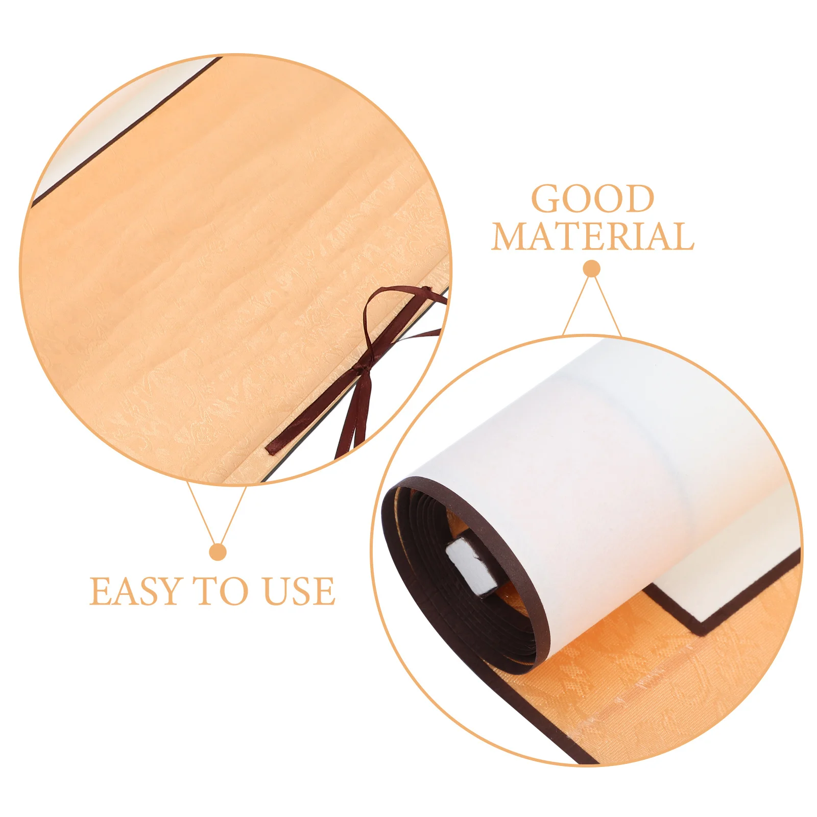 Papel de arroz Premium Xuan Scroll para caligrafía, escritura, bloque pequeño, escritura en correr, desplazamiento en blanco portátil compacto para el hogar