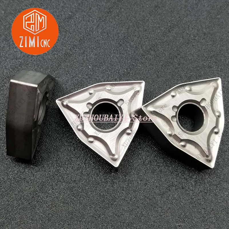 10PCS WNMG080404-MA Sisipan Karbida pisau keramik logam paduan keras alat alat mesin pisau hemat biaya alat pemotong bubut CNC