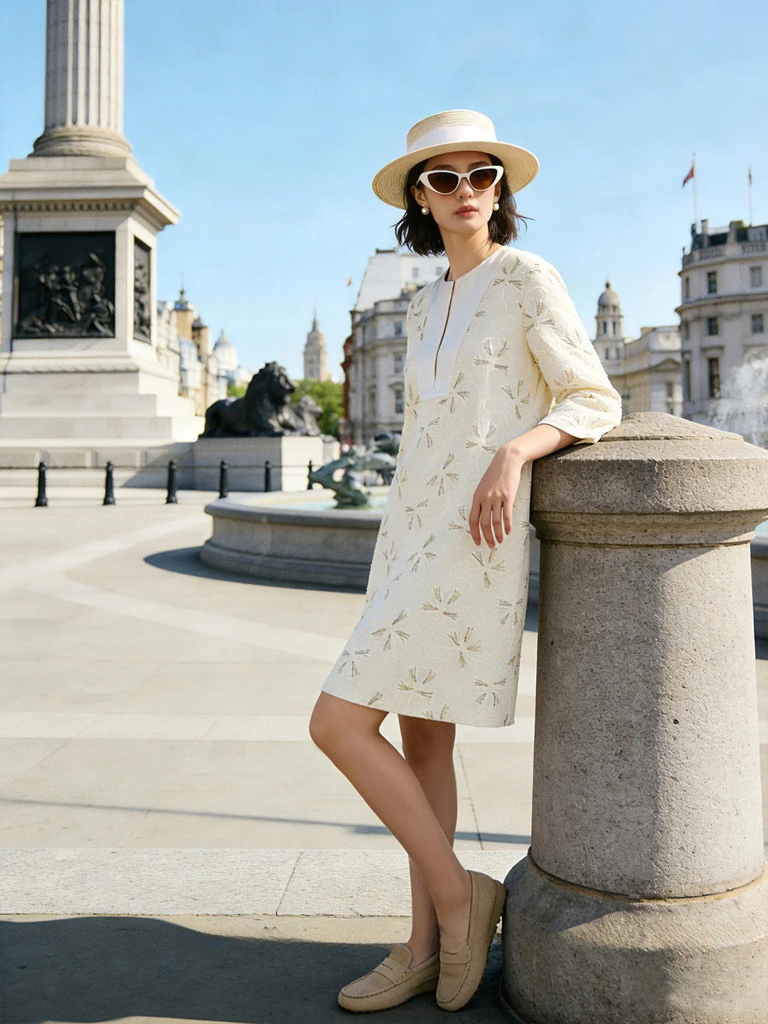 

Элегантное золотое платье миди с пайетками и вышивкой, V-образным вырезом, рукавом 7/8, в натуральном стиле, из хлопка, с юбкой А-силуэта, для праздников