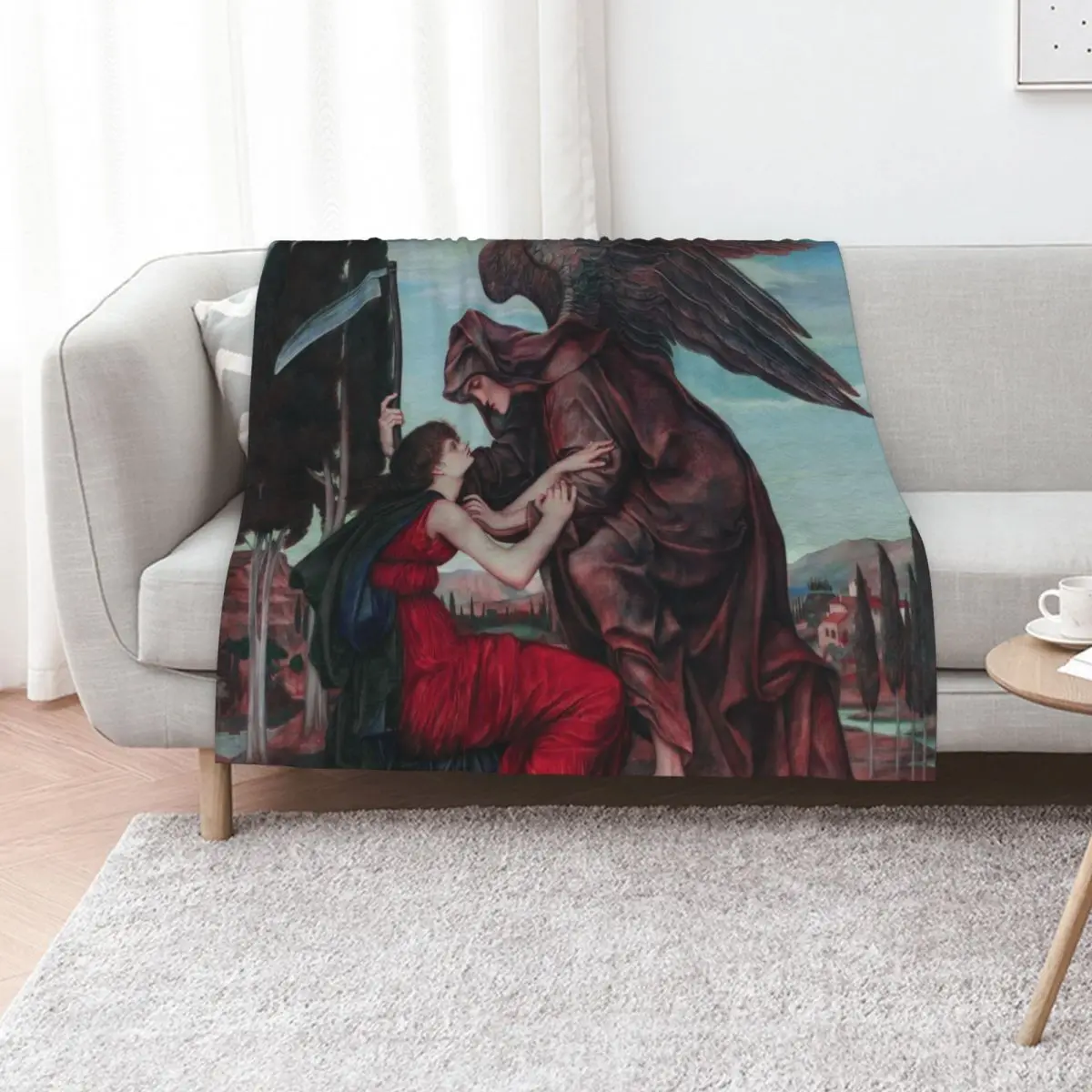 Angel of Death Evelyn De Morgan Painting Throw Blanket Tourist decorative Bed covers Decorative Sofas Kid'S Blankets