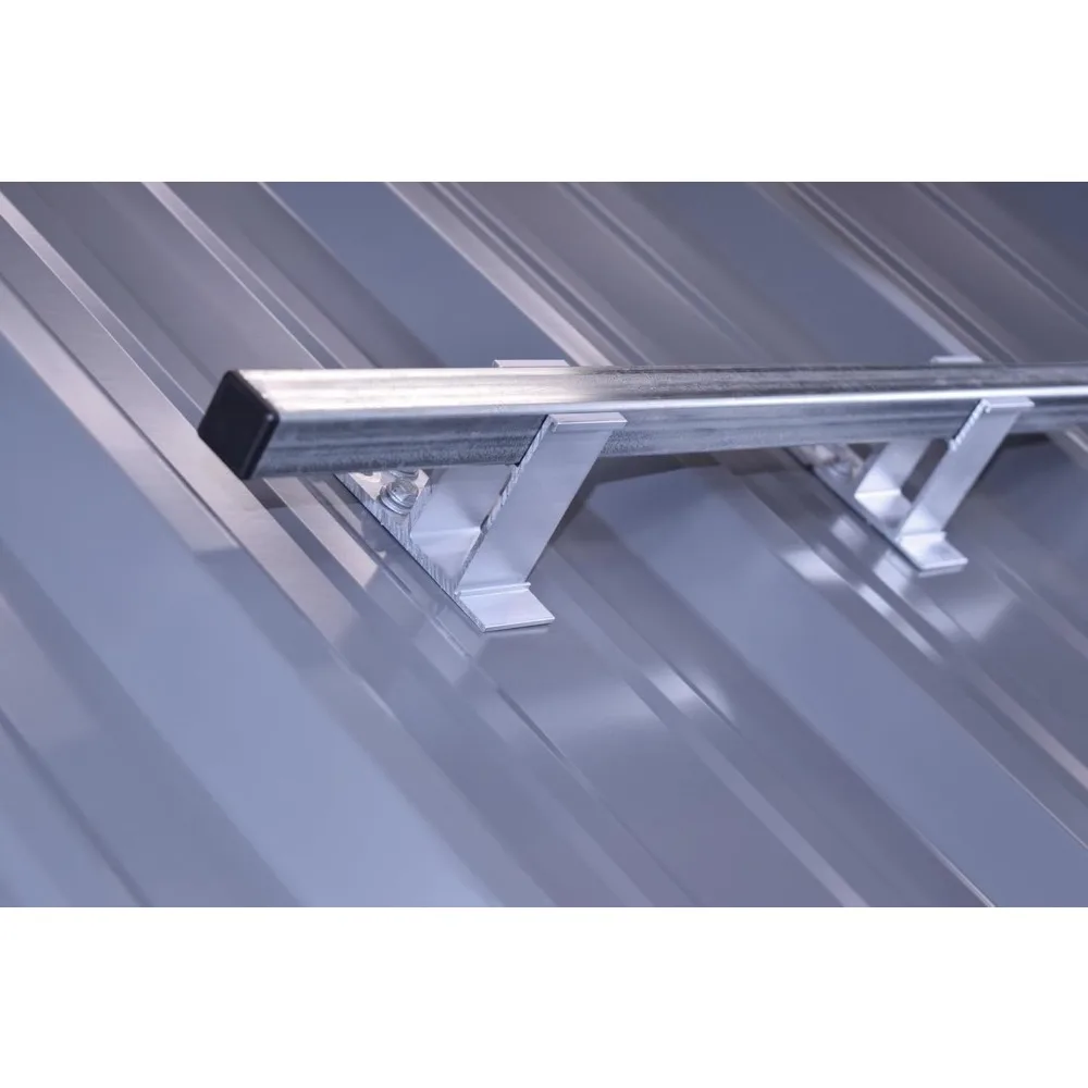 مجموعة قضبان الثلج المصنوعة من الفولاذ المجلفن والألومنيوم شديدة التحمل للأسطح المعدنية المزودة بأقواس وأغطية نهاية ومسامير - تركيب لولبي سفلي