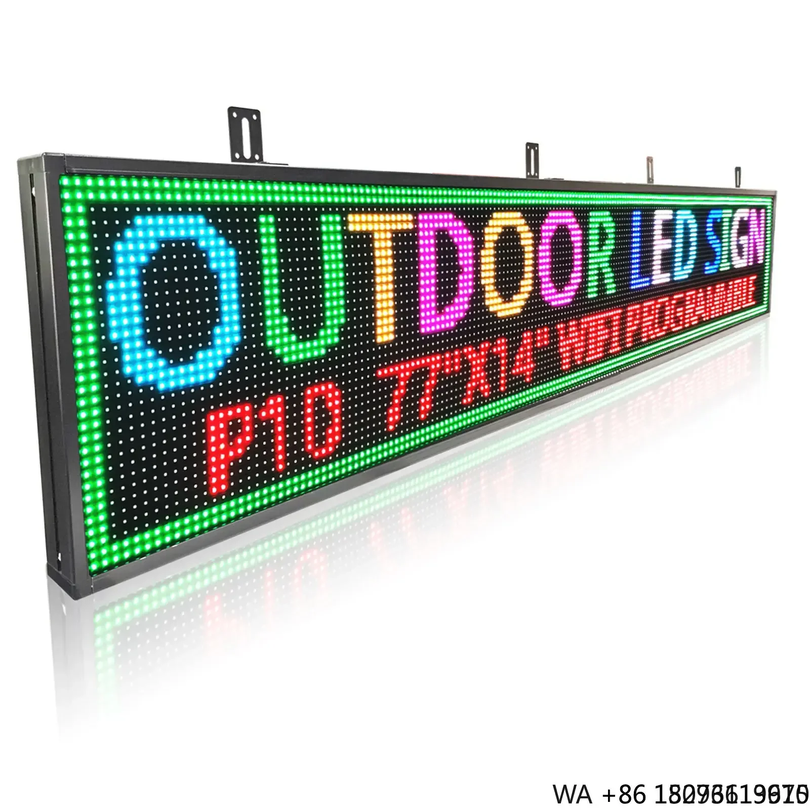 Outdoor P10 LED Billboard Wall Mount Programmable Display for Shops Hotels & Malls