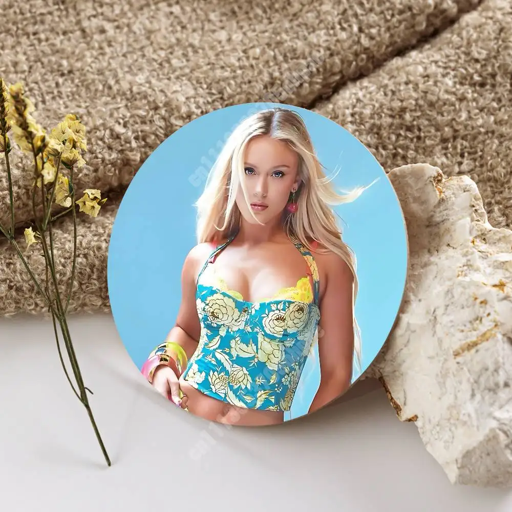 Z-Zara L-Larsson Midnight Sun Wooden Cup Mat Americano Beer Milk Water Coaster for Baking Studio
