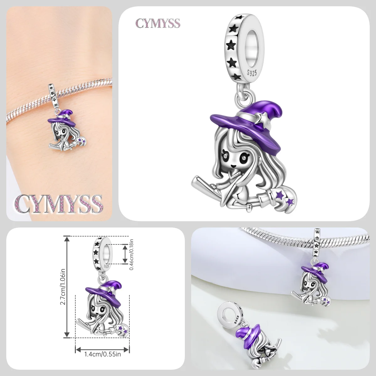 925 Sterling Silber Niedlicher Kuckucksuhr-Charm Kürbis-Perlen DIY Halloween Anhänger Schmuck Geschenke für Frauen & Mädchen Halloween-Party – Detail 19