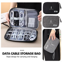Travel Digital Charger Data Multi-Function USB Cable Storage Bag For Lincoln Aviator Navigator Continental Nautilus Flyer