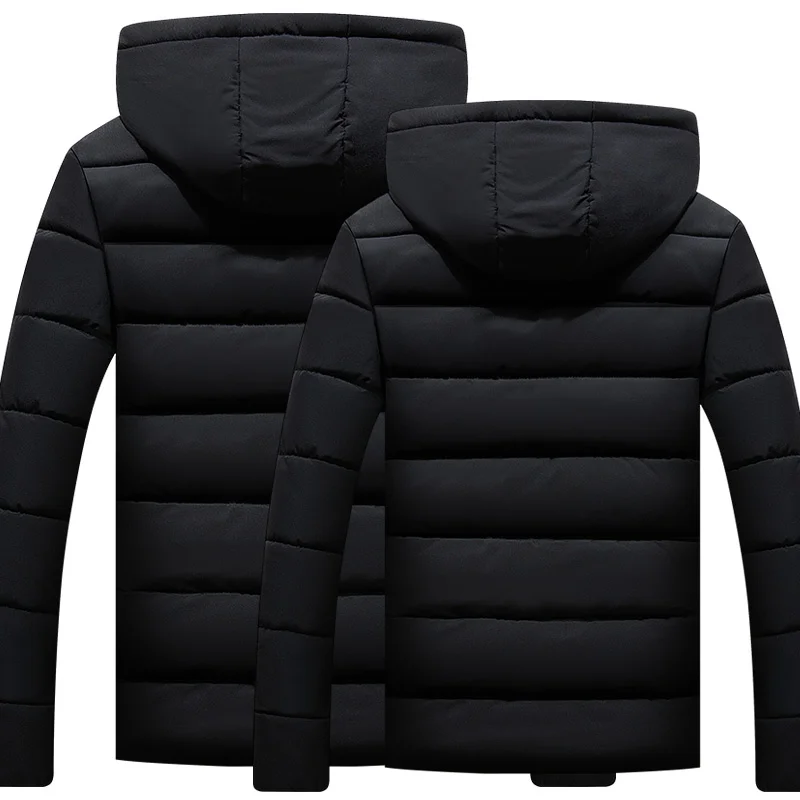 Abrigos con capucha para hombre, chaquetas acolchadas de algodón, Parkas gruesas y cálidas de talla grande, prendas de vestir exteriores de Color sólido, invierno, novedad de 2023