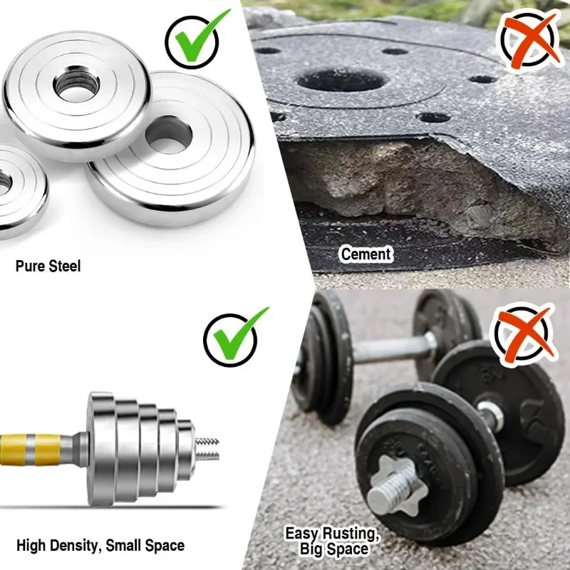 مجموعة دمبل قابلة للتعديل - مجموعة أوزان 44/66 رطل، دمبل باربل 3 في 1، زوج دمبل فولاذي مع قضيب توصيل