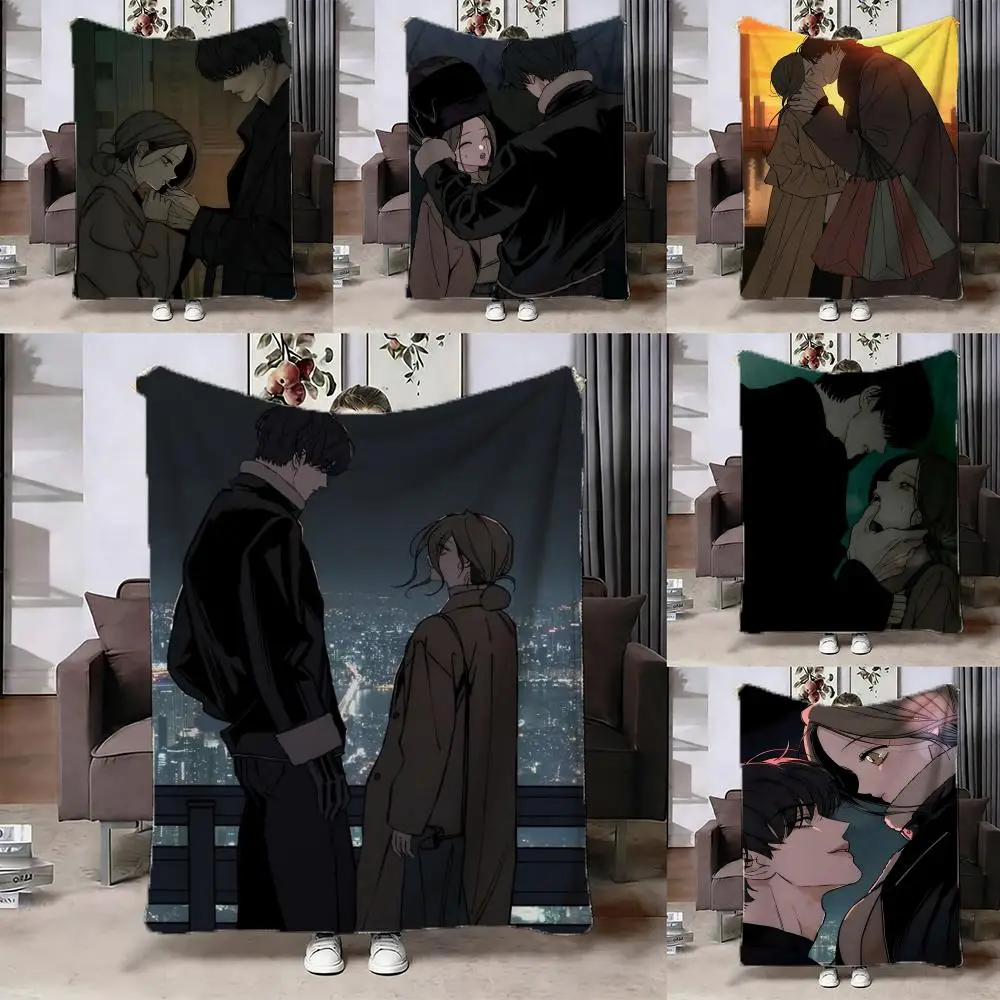 

Anime Tears On A Withered Flower Cozy Flannel Throw Blanket Lightweight Skin-friendly Warm For Sofa Bed Office Travel All Season