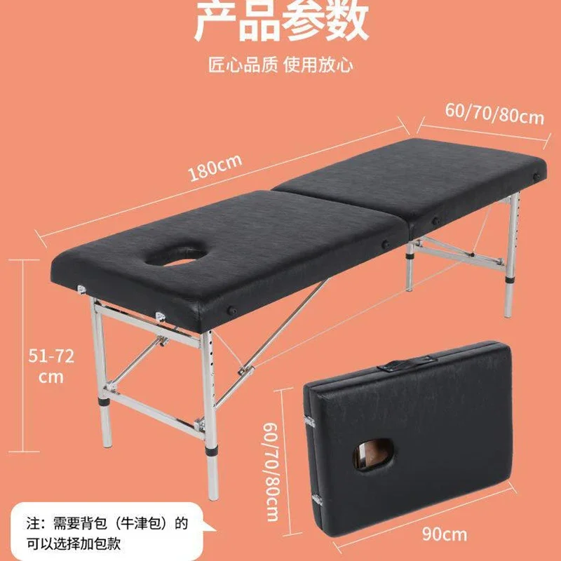 Lit de spa en métal pour cils de tatouage de beauté, canapé de cosmétologue, table de manucure pour N64.De massage, pliable, multifonctionnel, professionnel