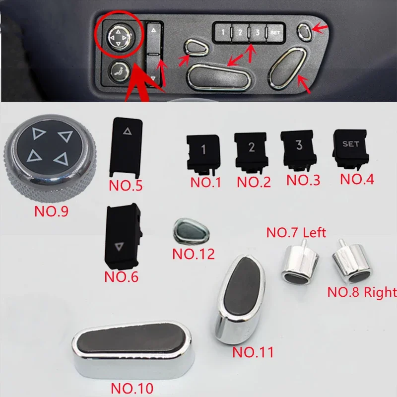 

For Bentley Continental GT Bentayga Mulsanne Flying Spur Memory Massage Seat Back Headrest Adjust Lifter Control Switch Button