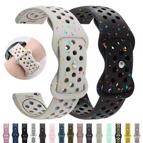 22mm/20mm Strap For Samsung Galaxy watch 5 pro 4 6 classic/3 46mm/42mm/4 44mm 40mm silicone smartwatch bracelet Active 2 band