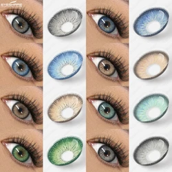 EYESHARE New Contact Colored Contacts Lenses for Eyes 1pair Green Contacts Blue Eye Lenses Yearly Beauty Makeup Gray Pupil  Lens