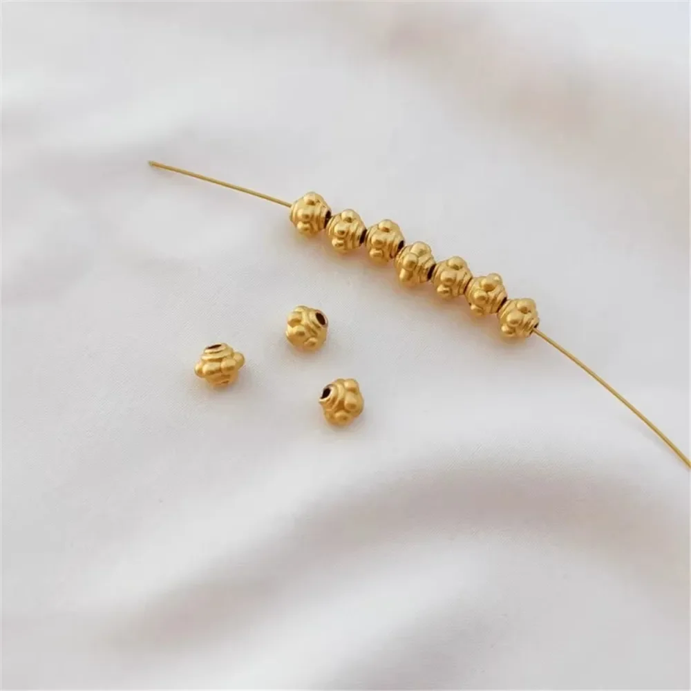 

14K Copper Plated Gold Set Zircon Heart Through Hole Pendant DIY Handcrafted Bracelet Necklace Heart-shaped Pendant Accessory