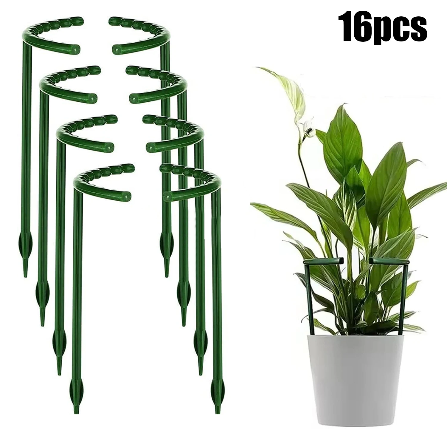 1/16pcs Plant Support Stake Flower Greenhouse Arrangement Fixing Rod Holder Stand Pile Indoor Flower Plant Vine Climbing Bracket
