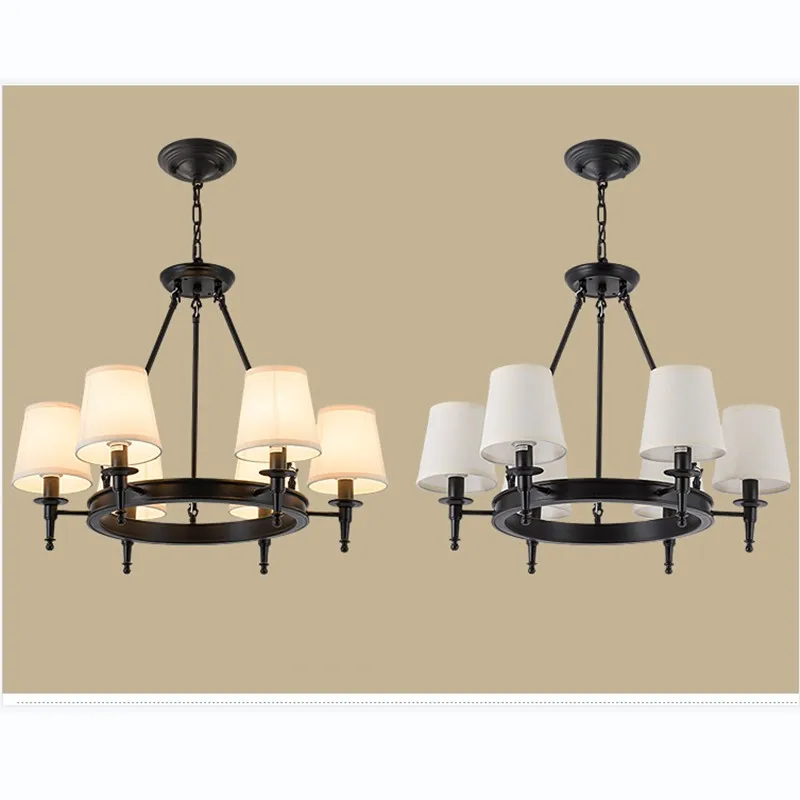 Mid century chandelier Black Vintage Chandelier Bedroom Kitchen island Chandeliers E14 candle chandelier wrought iron chandelier