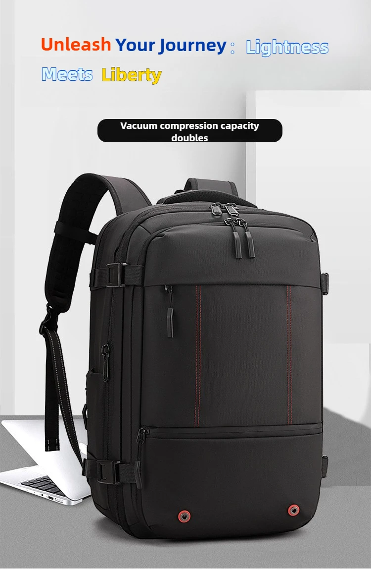 Tas Ransel Kompresi Vakum 35L yang Dapat Diperluas, Tas Laptop untuk Perjalanan dan Hiking dengan Penutup Tahan Air, Tas Ransel Ringan untuk Aktivitas Luar Ruangan