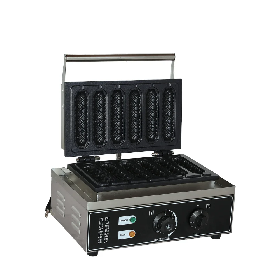 Commercial Electric Stick Waflera Baker Kitchen Utensils Snack Hot Dog Waffle Machine