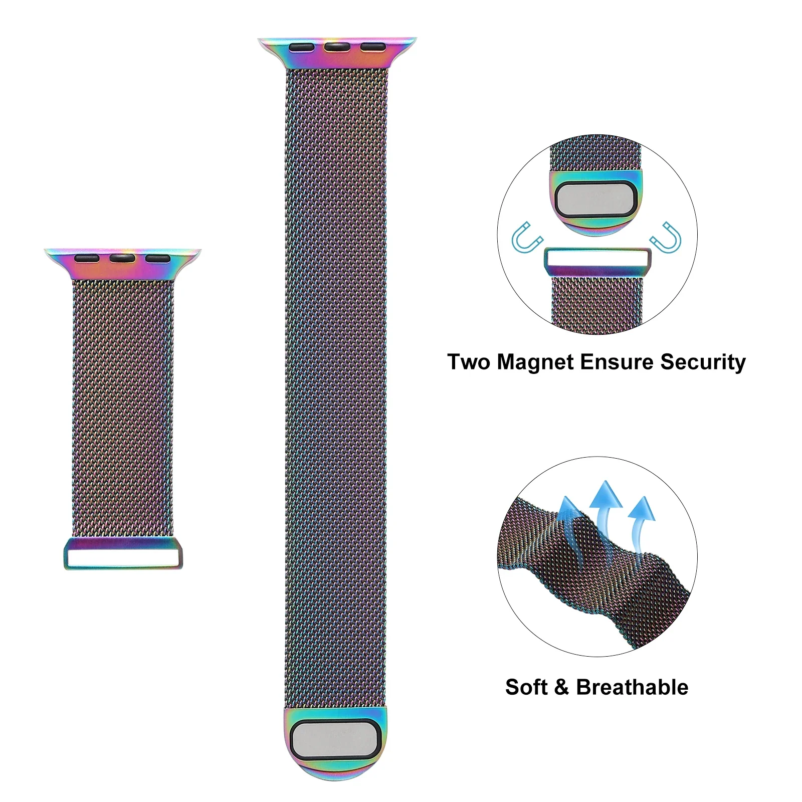 Milanese Loop Band For Apple Watch Ultra 10 9 8 7 6 SE 45mm 49mm 44mm 41mm 40mm 46mm Metal Magnetic Bracelet iWatch 3 42mm Strap