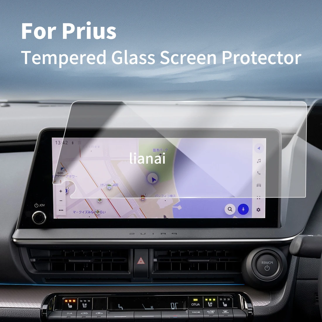 

Carplay Screen Protector Tempered Glass Protective Film Navigator Car Stickers Accessories For 24 Toyota Prius RHD