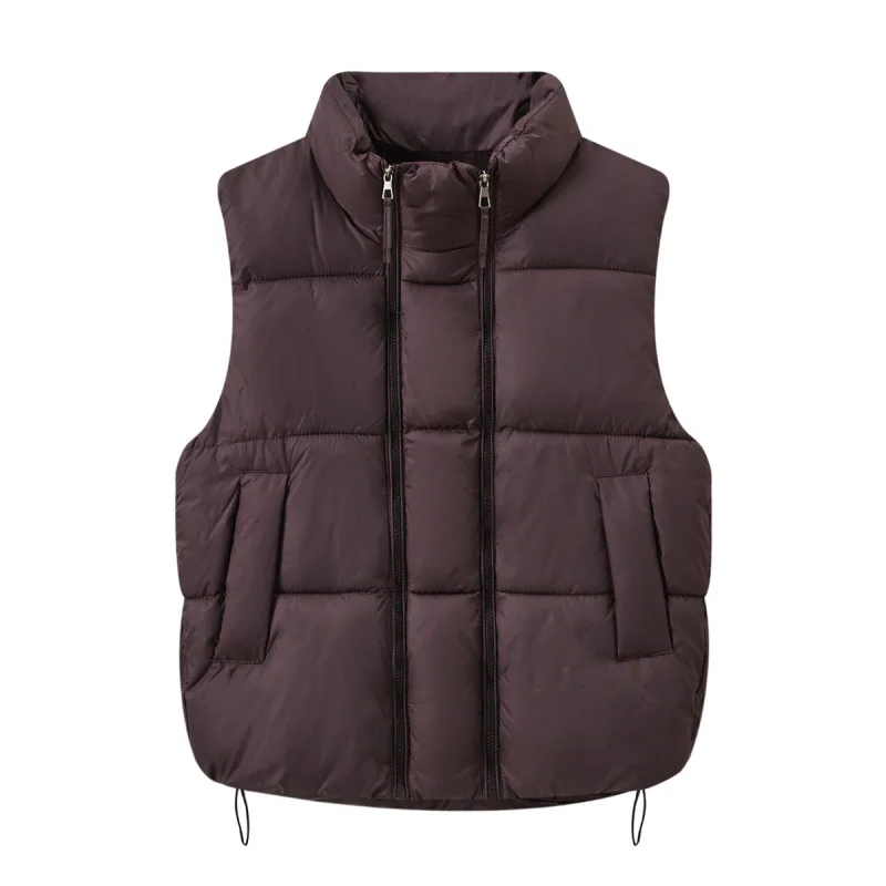 سترة نسائية قصيرة فضفاضة لشتاء 2025 على الطراز الكوري سترة بياقة واقفة ملابس خارجية مريحة تسمح بمرور الهواء ومناسبة للتنقل #2