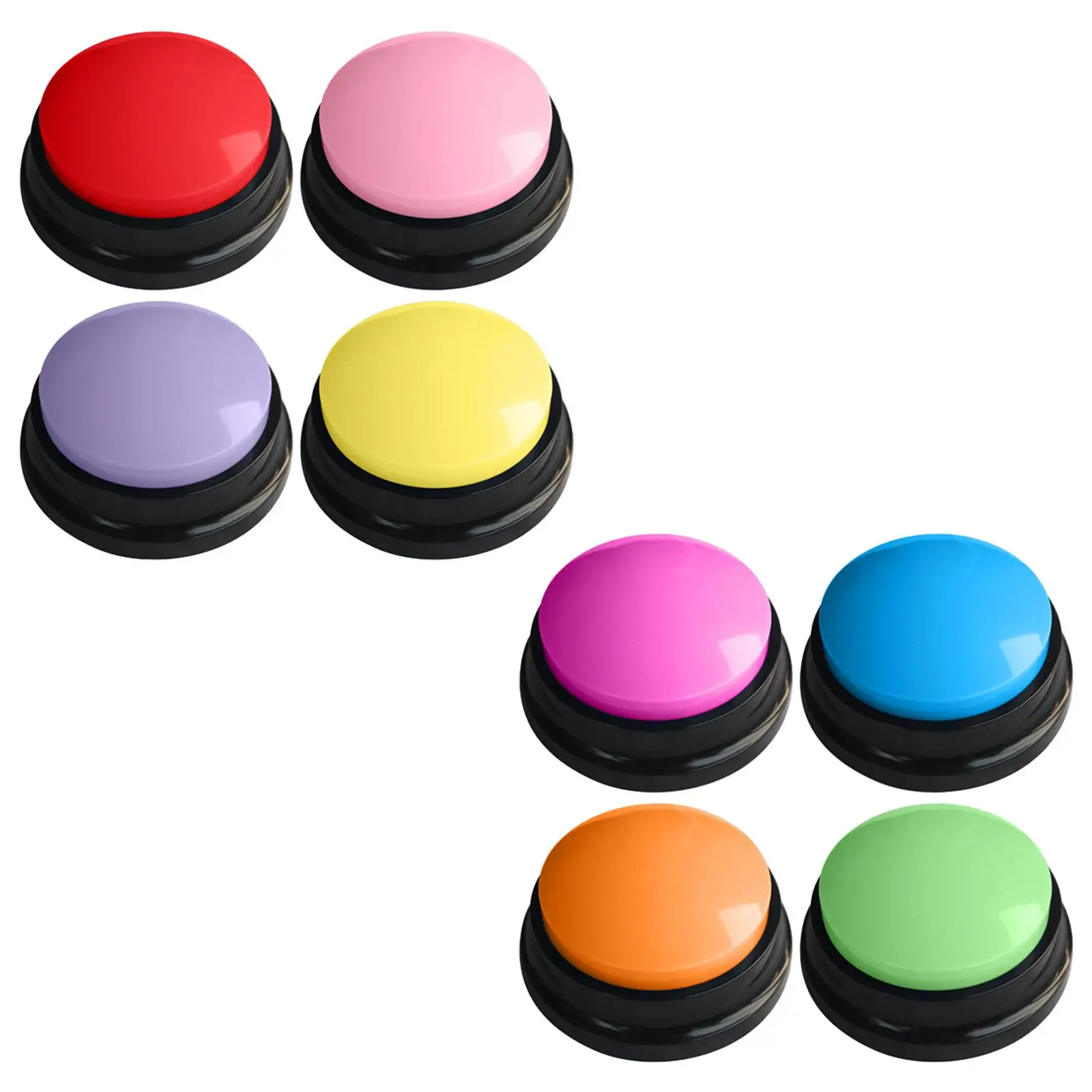 8x Portable 30 Seconds Recordable Talking Button Phonograph Answer Buzzers