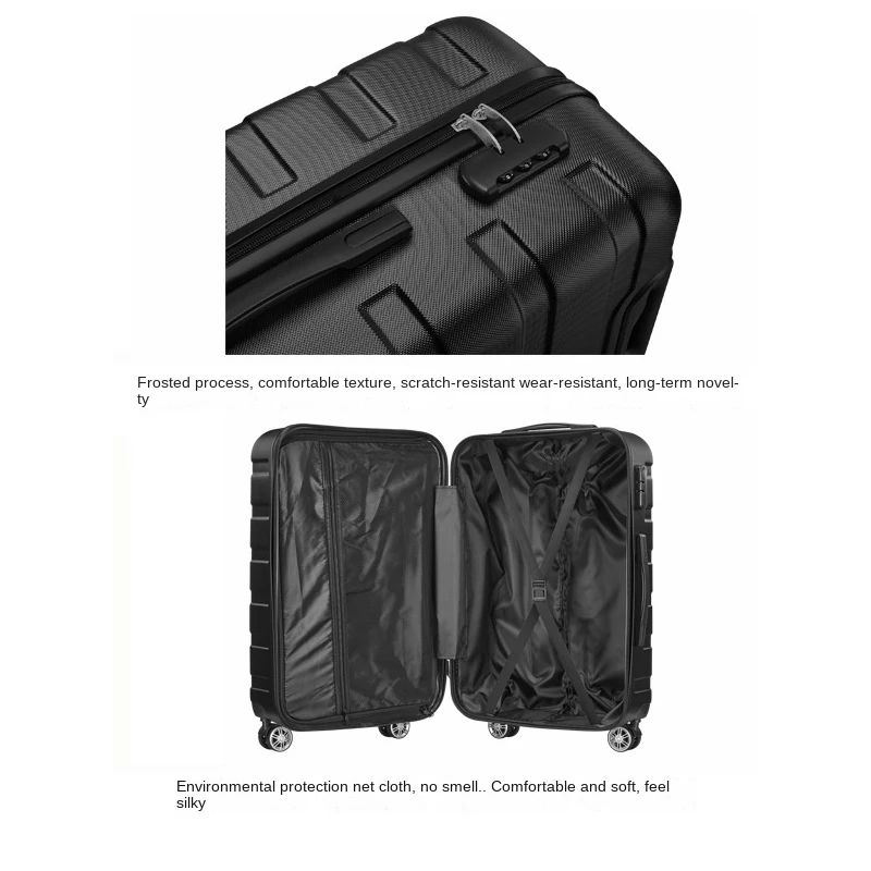 Luggage Set of 3 Pieces Travel Suitcase Anti-theft TSA Customs Password Lock Trolley Case ABS+PC Travel Bag with Wheels