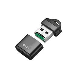 Mini SD/TF Card Reader For Computer Laptop Phone Camera Super Speed USB2.0 Memory Card With Plastic Cover Keychain