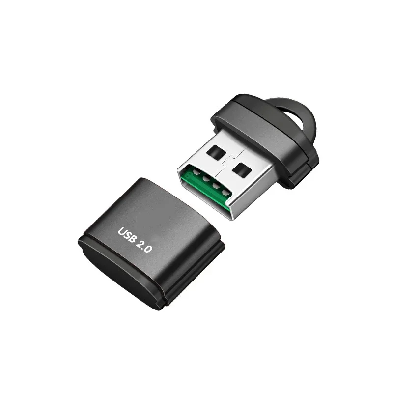 Mini SD/TF Card Reader For Computer Laptop Phone Camera Super Speed USB2.0 Memory Card With Plastic Cover Keychain