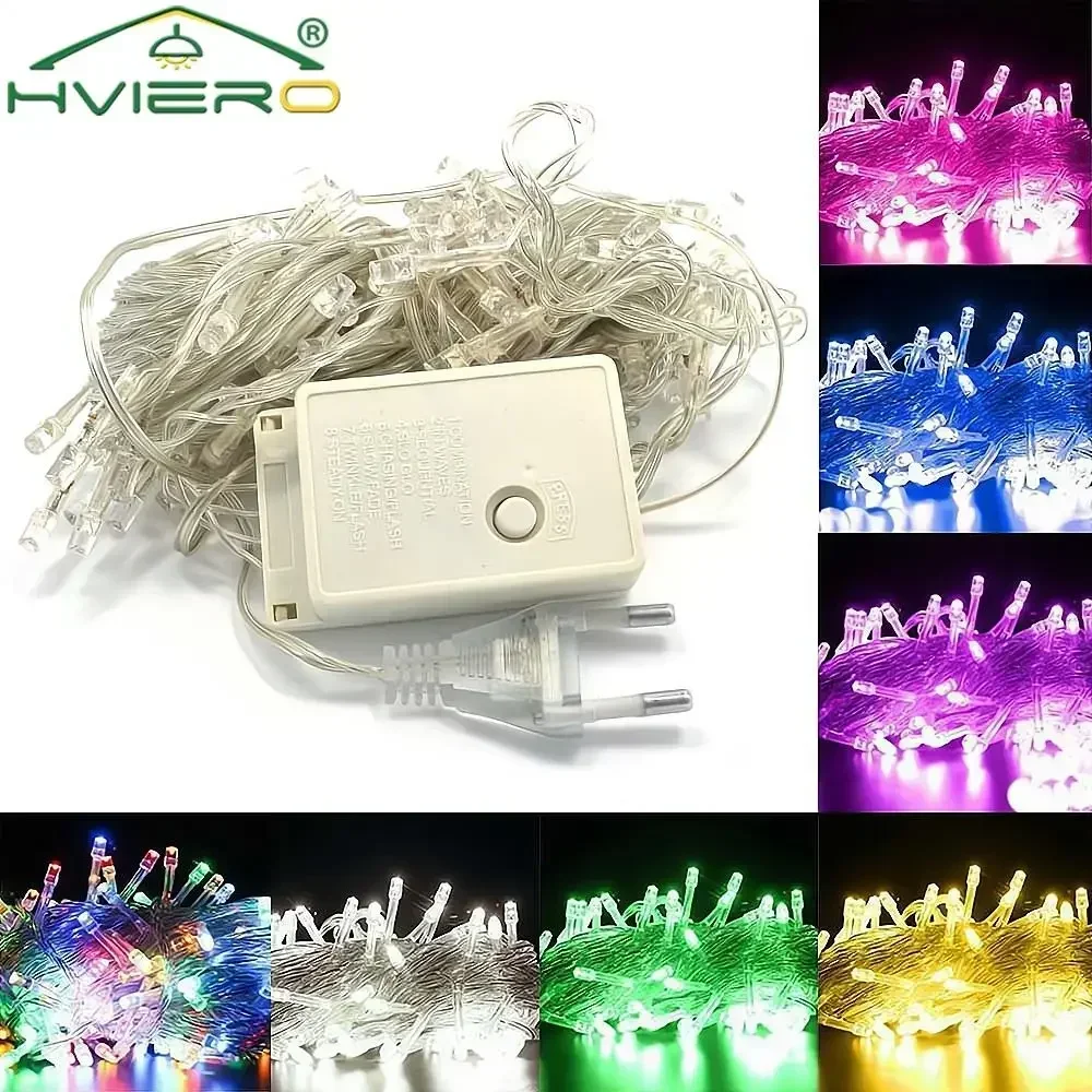 10M Holiday Christmas Tree Ceiling Home House Decoration Party Flash Light Strip LED String RGB Wedding Garden Atmosphere Lamps