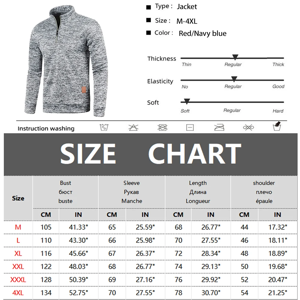 Männer Pullover männer Dicker Sweatshirts Halb Zipper Pullover für Männliche Hoody Mann Sweatshir Herbst Einfarbig Rollkragen Pullover – Detail 1
