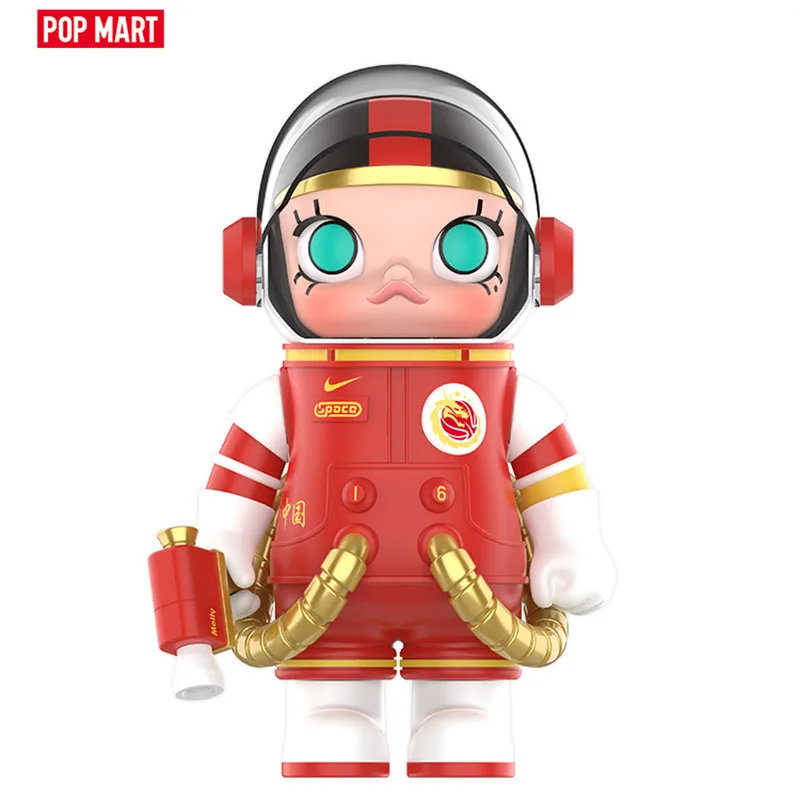 POPMART MEGA SPACE MOLLY 100% China Women's National Basketball Team Collection Toys Kawaii Ornaments Figurines Home Decor Model