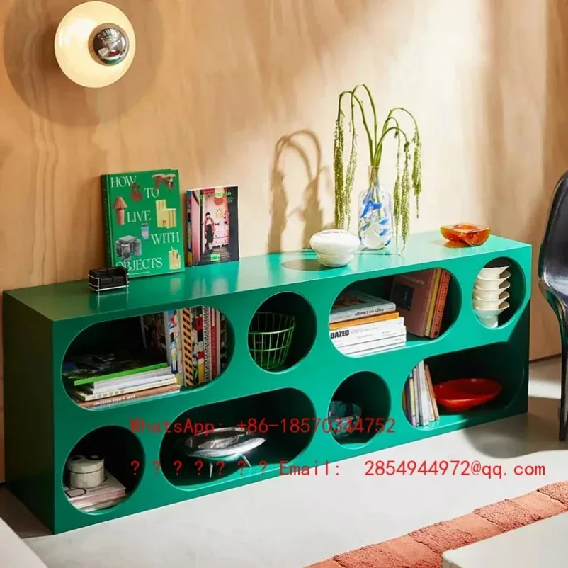 Modern Minimalist Living Room Bookshelf Display Cabinet